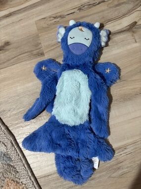 Slumberkins Plush Blue Unicorn Comforter Toy for Kids (to go with books)